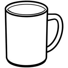 Minimal Mug Outline Vector