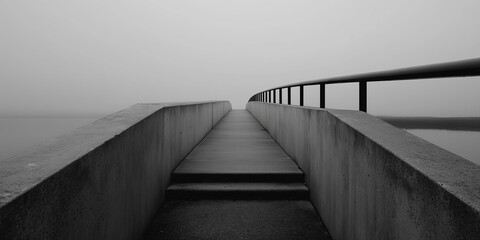 black and white minimalist photo with a black and white background, stairway to heaven