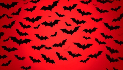 Bats on a red background