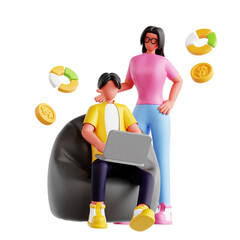 Business Disscussion 3d Illustration