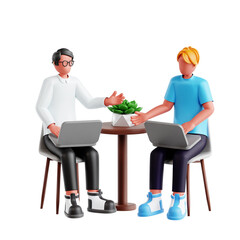 Business Disscussion 3d Illustration