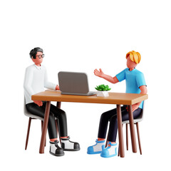 Business Disscussion 3d Illustration