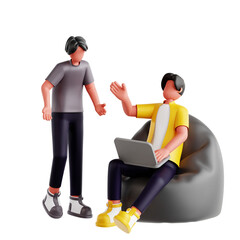 Business Disscussion 3d Illustration