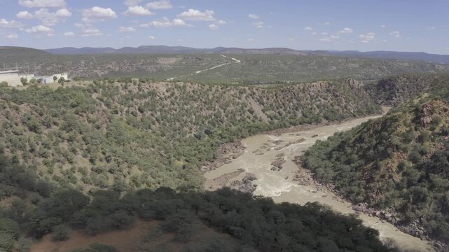 Aerial, Ruacana Falls, Kunene, Namibia