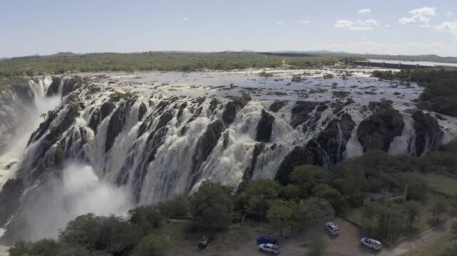 Aerial, Ruacana Falls, Kunene, Namibia