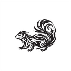 Obraz premium Agouti Silhouette Vector Illustration of Wild Rodent Animal in Black on White Background for Nature Art and Design
