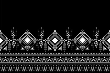 Abstract geometric Ethnic pattern. Native fabric decoration traditional embroidery seamless background.