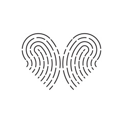 Fingerprint logo vector illustration
