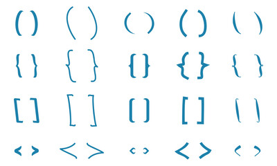 Brace Icon. Bracket, Curly, Parentheses, Punctuation Symbol