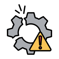 Disruption Icon Vector Illustration Color Version