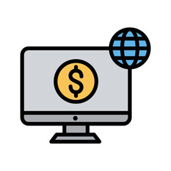 Freelancing Icon Vector Illustration Color Version