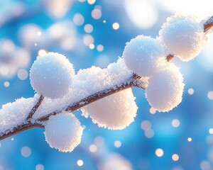 Snowy winter berries