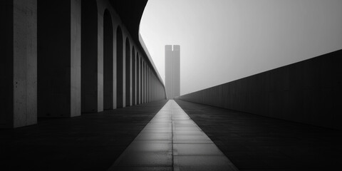 Fototapeta premium black and white minimalist photo with a black and white background