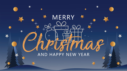 Modern universal artistic template, merry christmas invitation greeting card for corporate holiday, abstract frame and background design, vector illustration