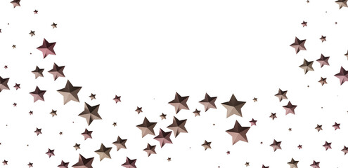 Abstract background with brown stars falling on white. Perfect for celebration, holiday, or festive designs.