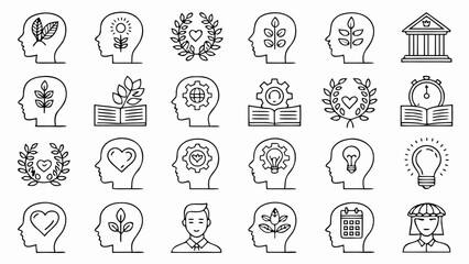 Fototapeta premium set of icons of people in different situations