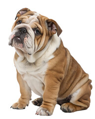 English Bulldog on transparent background