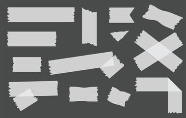 Vector realistic set of paper sticker tape, graphic element design