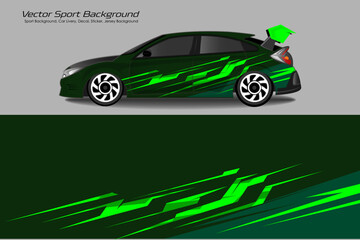 Race car wrap designs. Abstract racing and sport background for car livery in color combinations EPS 10