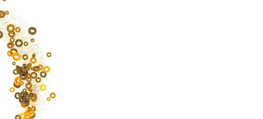 Abstract gold circles background. Perfect for website banners, presentations, and more.