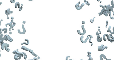 Question marks Quiz doubt survey faq public poll.