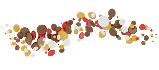 confetti png. Gold confetti falls from the sky.