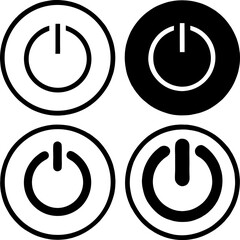 Power Button Variations Silhouette