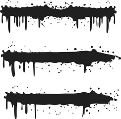 Dripping Urban Art Silhouette Vector Illustration 