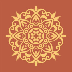 Ornate Mandala With Floral Design
