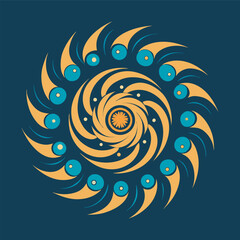 Comet Inspired Celestial Mandala Design © Maptahul