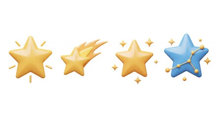 Obraz premium Stars illustration design set