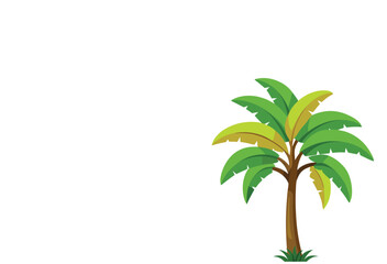 Obraz premium Vector illustration of an isolated banana tree