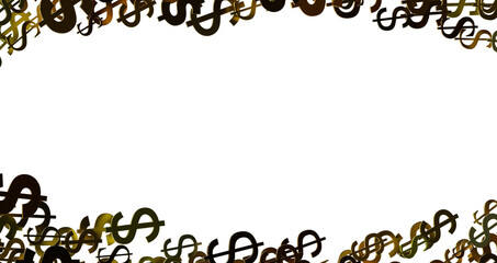 US Dollar sign symbols 3d close up