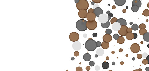  Colorful assorted confetti with serpentine on white