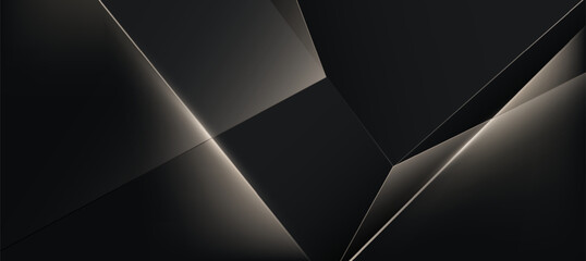 Modern abstract luxury banner, abstract Brown and black polygon elegant background vector for branding presentation or product ads bg