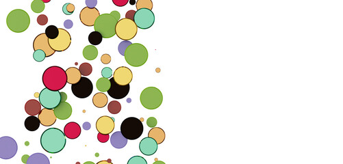  Colorful confetti on white background