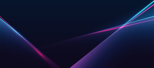 Abstract neon technology, diagonal striped neon lines cyberpunk concept vector for presentation products or website background EPS 10