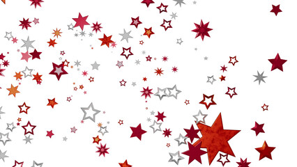 Festive background with red and silver stars. Perfect for holidays, celebrations, and more!