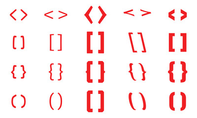 Brace Icon. Bracket, Curly, Parentheses, Punctuation Symbol