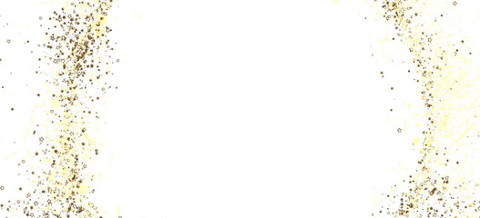 Elegant white background with gold glitter stars. Perfect for holidays, celebrations, and more.