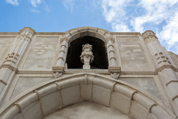 Gothic Stone Arch and Sculpture – Carmo Convent, Lisbon, Portugal