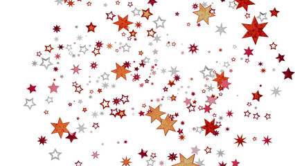 Festive background with red, gold, and silver stars. Perfect for holidays, celebrations, and more!