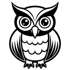 Fototapeta premium Tribal Owl Tattoo Vector Bold SVG Line Art for Tattoos, Logos, Apparel & Spiritual Designs Trusted High-Resolution File