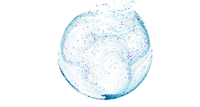 Stunning abstract image of a data sphere. Perfect for technology, AI, and global concepts.