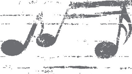 grunge grain effect music  background with retro vintage distressed style for graphic use