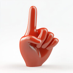 3D Render of Elegant Hand Swipe Gesture