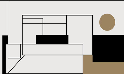 black and white kitchen