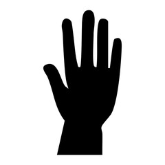 Obraz premium hand silhouette vector