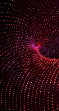 Red points fractal grid moving. Loop