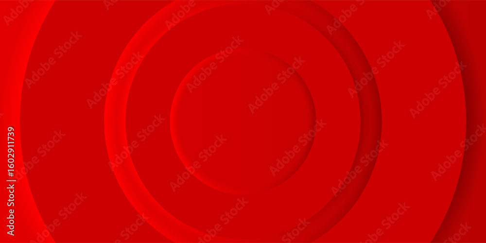 Poster bold red abstract background with concentric circular layers, creating a modern and dynamic design. 